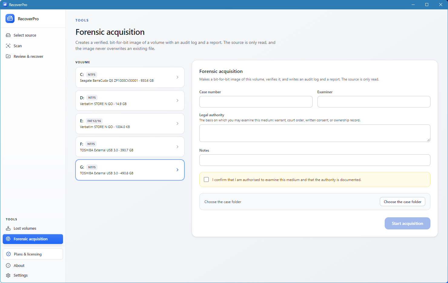 Review and recover list with recoverable file candidates, their sizes and a Likely lost provisional status